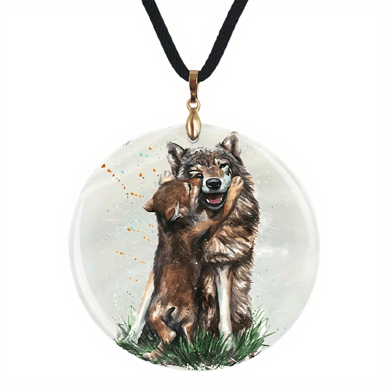 Watercolor Animal Family Pendant Necklace