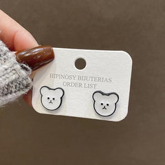 Sweet Lovely Bear Earrings Net Red Earrings for Women