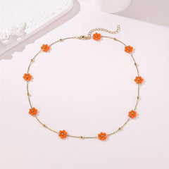 Girls Flower Necklace Jewelry Accessories For Gift Holiday Party