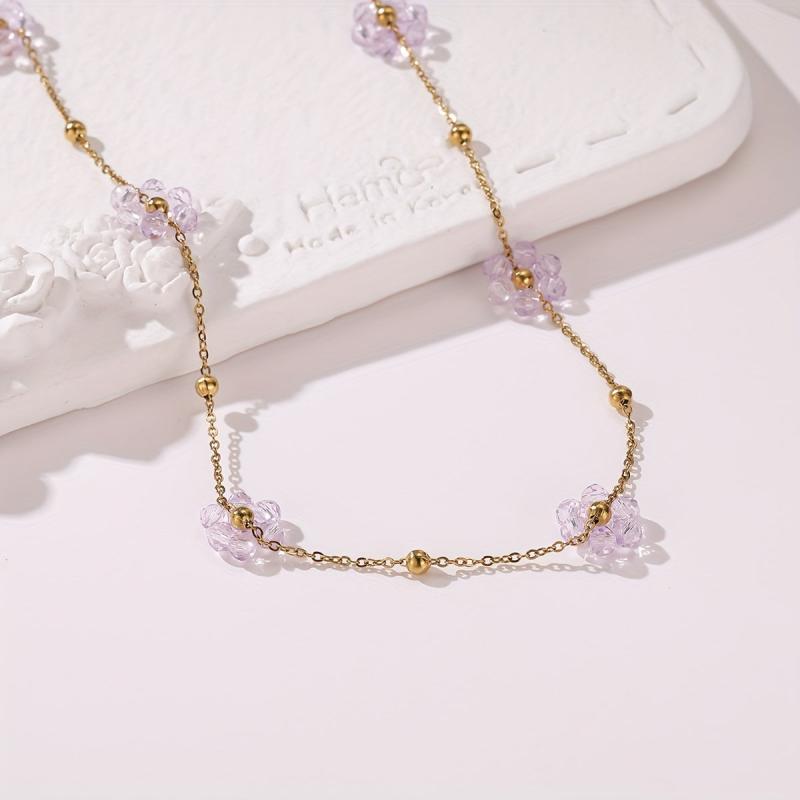 Girls Flower Necklace Jewelry Accessories For Gift Holiday Party