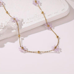Girls Flower Necklace Jewelry Accessories For Gift Holiday Party