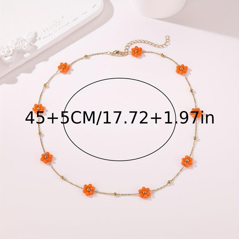 Girls Flower Necklace Jewelry Accessories For Gift Holiday Party