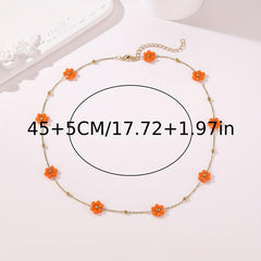 Girls Flower Necklace Jewelry Accessories For Gift Holiday Party