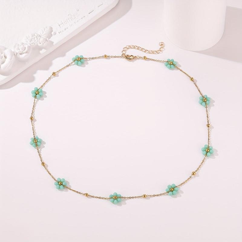 Girls Flower Necklace Jewelry Accessories For Gift Holiday Party