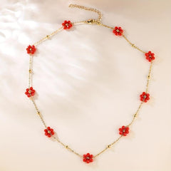 Girls Flower Necklace Jewelry Accessories For Gift Holiday Party