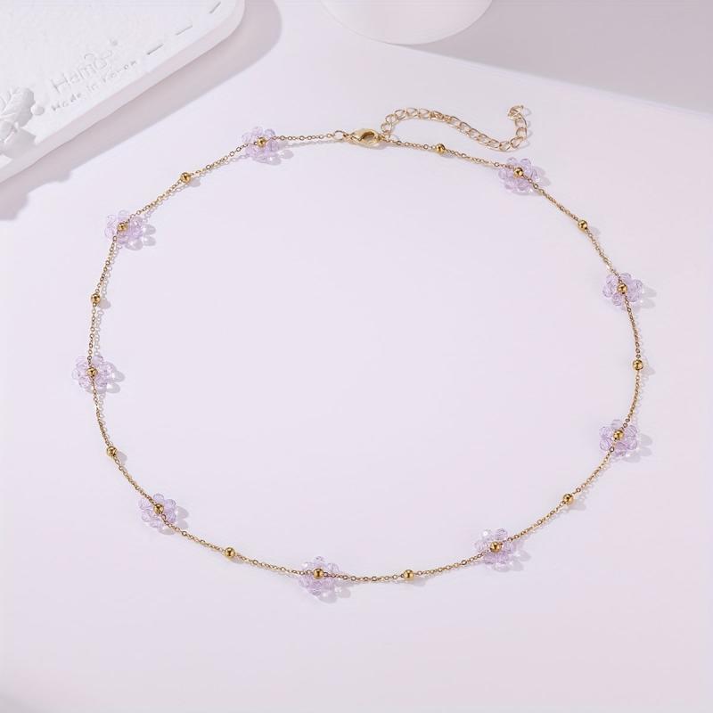 Girls Flower Necklace Jewelry Accessories For Gift Holiday Party