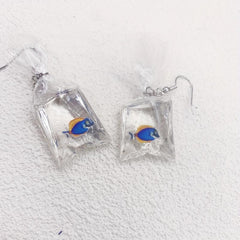 Funny Cartoon Ocean Fish Candy Earrings for Girls Women