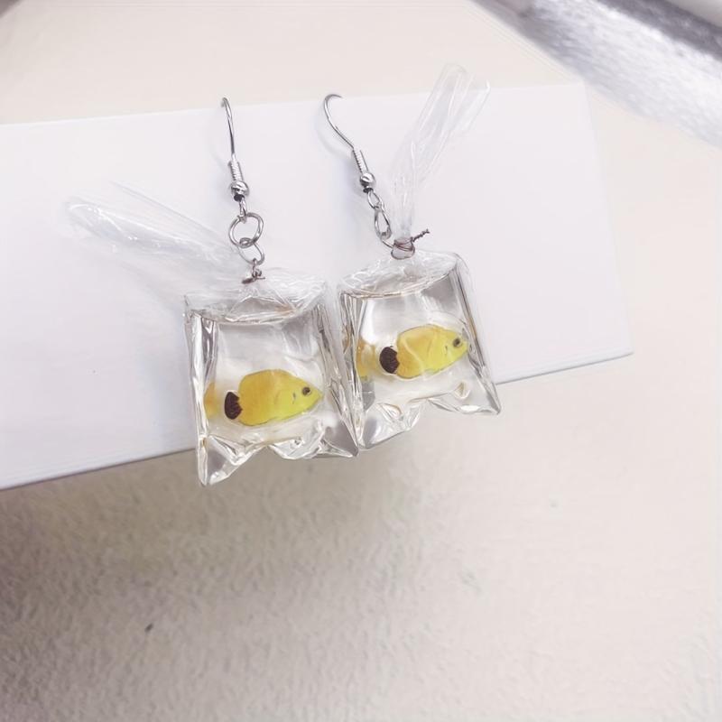 Funny Cartoon Ocean Fish Candy Earrings for Girls Women
