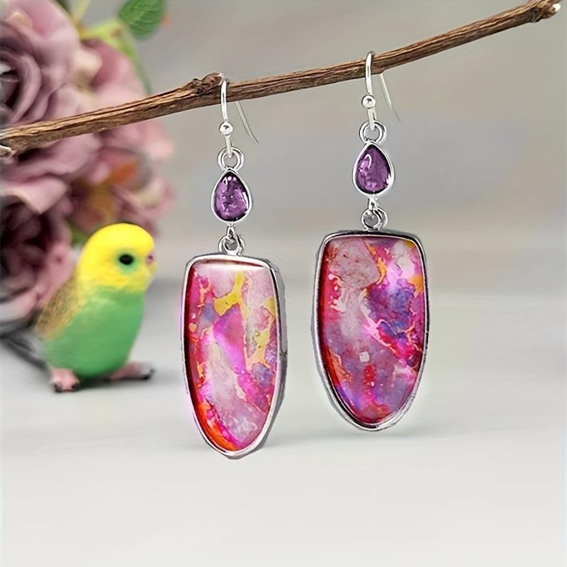 Boho Style Oval Mixed Vintage Earrings