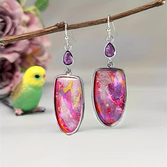 Boho Style Oval Mixed Vintage Earrings