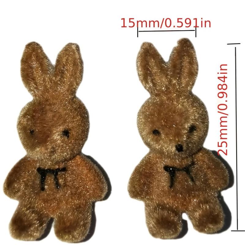 Plush Bunny Stud Earrings Cartoon Sweet Earrings