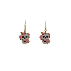 Halloween Rose Skull Earrings Dark Funny Earrings For Girls Women