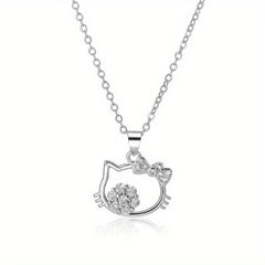 Cat Necklace Creative Pendant Necklace Christmas Halloween Thanksgiving Gift