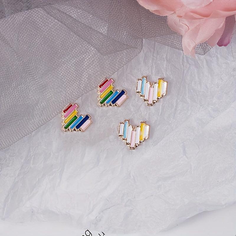 Love Stud Earrings Sweet And Compact Versatile Student Earrings