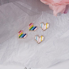 Love Stud Earrings Sweet And Compact Versatile Student Earrings