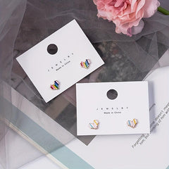 Love Stud Earrings Sweet And Compact Versatile Student Earrings
