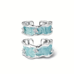 Artistic Wide Face Ring Adjustable Small Sense Index Finger Ring