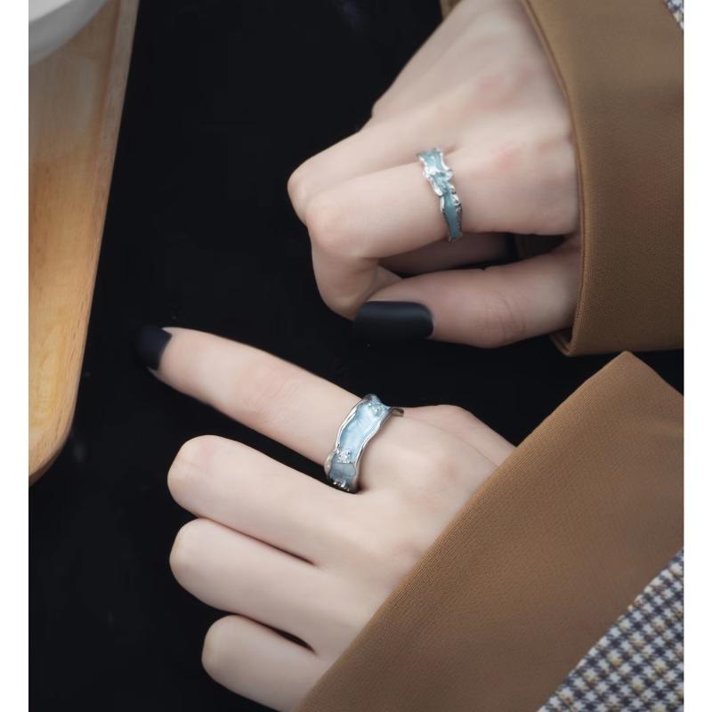 Artistic Wide Face Ring Adjustable Small Sense Index Finger Ring