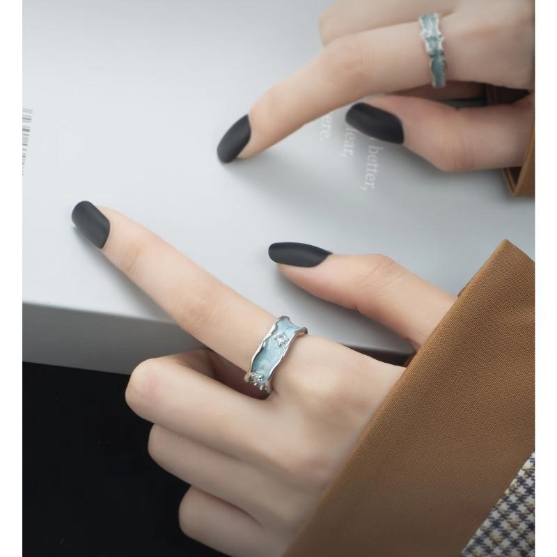 Artistic Wide Face Ring Adjustable Small Sense Index Finger Ring