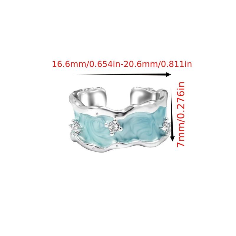 Artistic Wide Face Ring Adjustable Small Sense Index Finger Ring