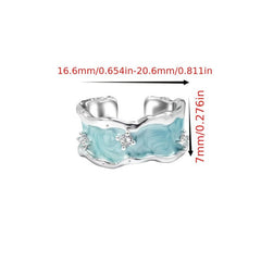 Artistic Wide Face Ring Adjustable Small Sense Index Finger Ring