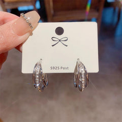Circular Ring Ear Studs Girl Earrings