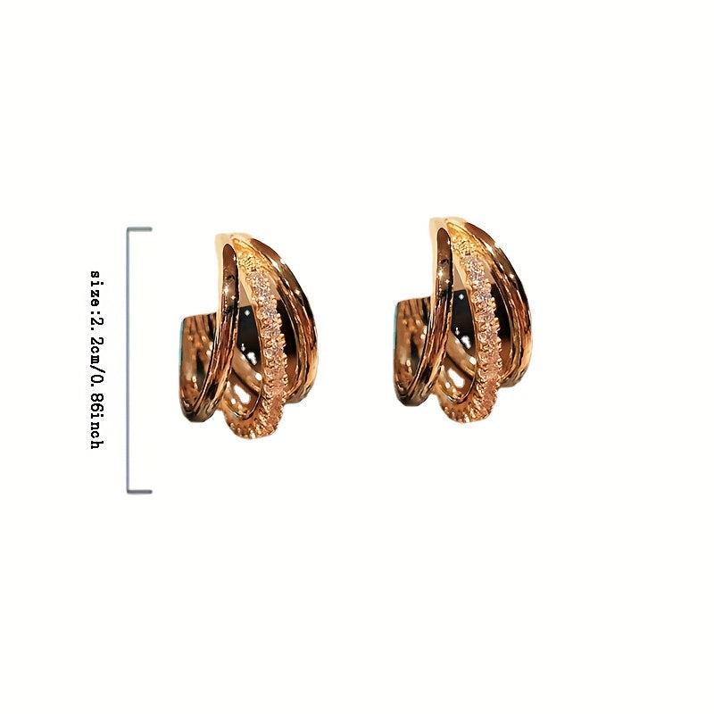 Circular Ring Ear Studs Girl Earrings