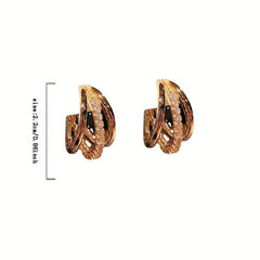 Circular Ring Ear Studs Girl Earrings