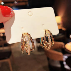Circular Ring Ear Studs Girl Earrings