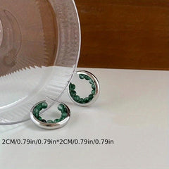 Green Beaded Hoop Earrings for Unique Style