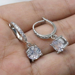 Crystal Dangle Earrings Wedding Anniversary Prom Jewelry Gift