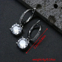 Crystal Dangle Earrings Wedding Anniversary Prom Jewelry Gift