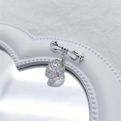 Summer Heart Strawberry Brooch for Girls