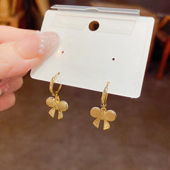 Bow Pearl Earrings Sweet Ear Jewelry