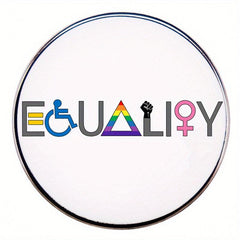 Rainbow Flag Astronaut Pin EQUALITY Letter Brooch