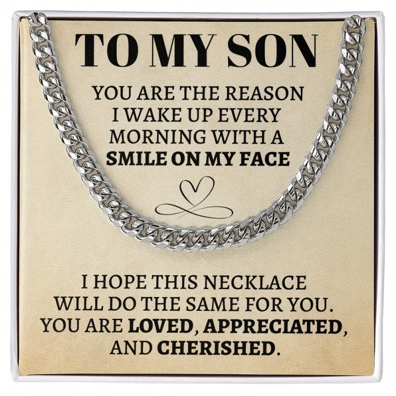 Cuban Link Chain Gift For Son - Graduation, Birthday, Wedding, Army - Teen