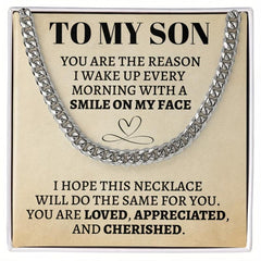 Cuban Link Chain Gift For Son - Graduation, Birthday, Wedding, Army - Teen