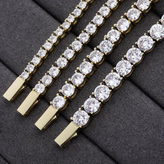 Men's Hip Hop Tennis Chain Bracelet with Zircon Inlay