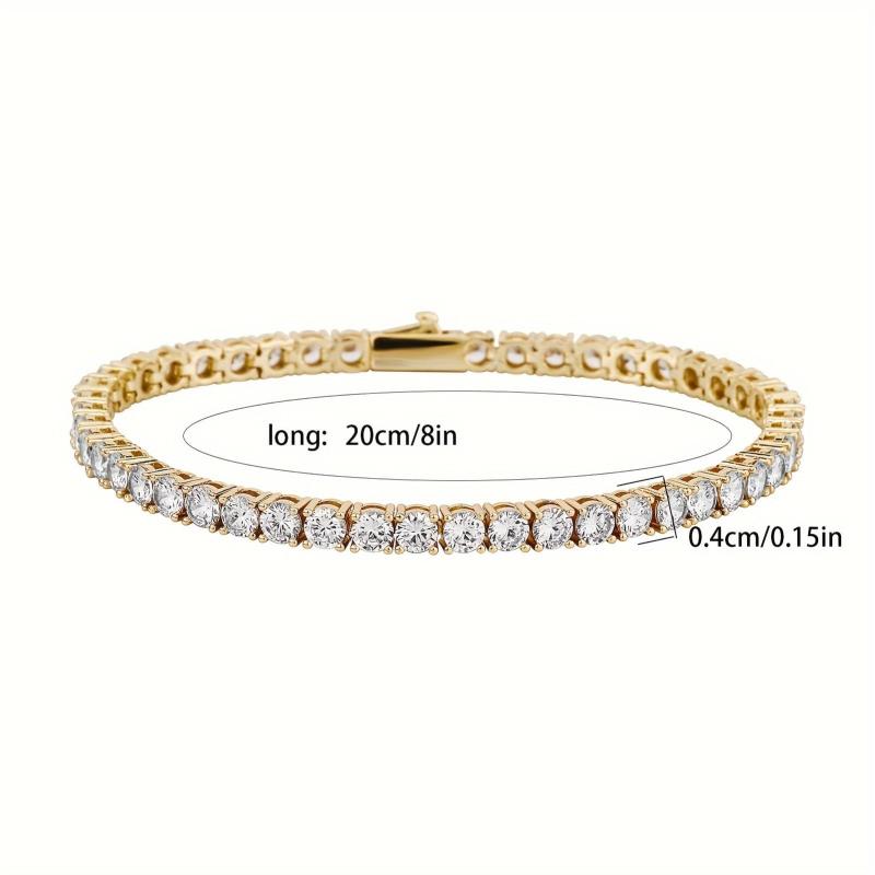 Men's Hip Hop Tennis Chain Bracelet with Zircon Inlay