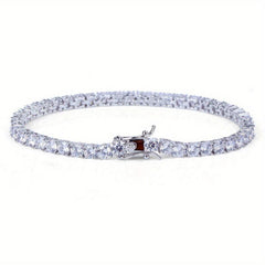 Men's Hip Hop Tennis Chain Bracelet with Zircon Inlay