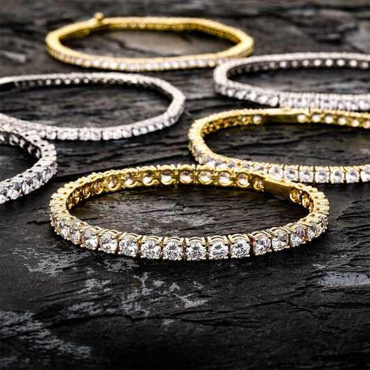 Men's Hip Hop Tennis Chain Bracelet with Zircon Inlay