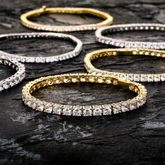 Men's Hip Hop Tennis Chain Bracelet with Zircon Inlay