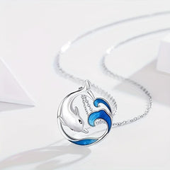 Gemstone Dolphin Necklace - Marine Animal Necklace - Perfect Gift For Girls