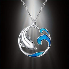 Gemstone Dolphin Necklace - Marine Animal Necklace - Perfect Gift For Girls