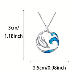 Gemstone Dolphin Necklace - Marine Animal Necklace - Perfect Gift For Girls