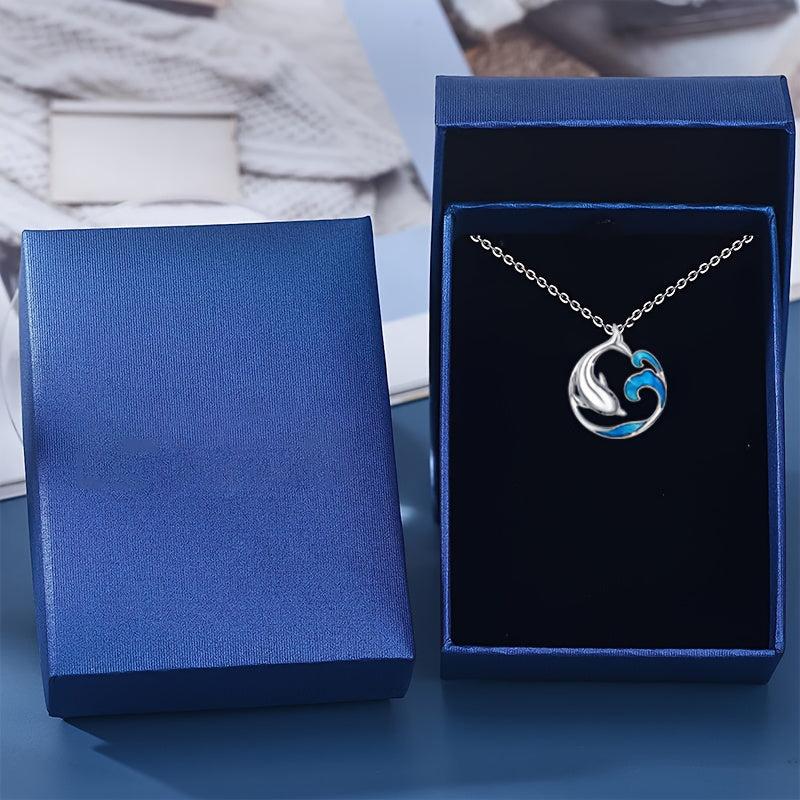 Gemstone Dolphin Necklace - Marine Animal Necklace - Perfect Gift For Girls