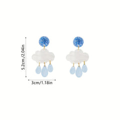 Floral Dangle Earrings Women Jewelry Drop Stud Gift Girls Mom Wife Birthday