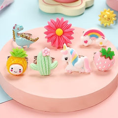 24 Lovely Jewel Rings in Box for Girls