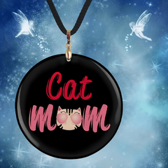 Cat Mom Pendant Necklace Adjustable Family Halloween Christmas Anniversary Gift