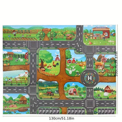 Christmas Toys Game Mat Play House Traffic Road Signs Car Model Parking